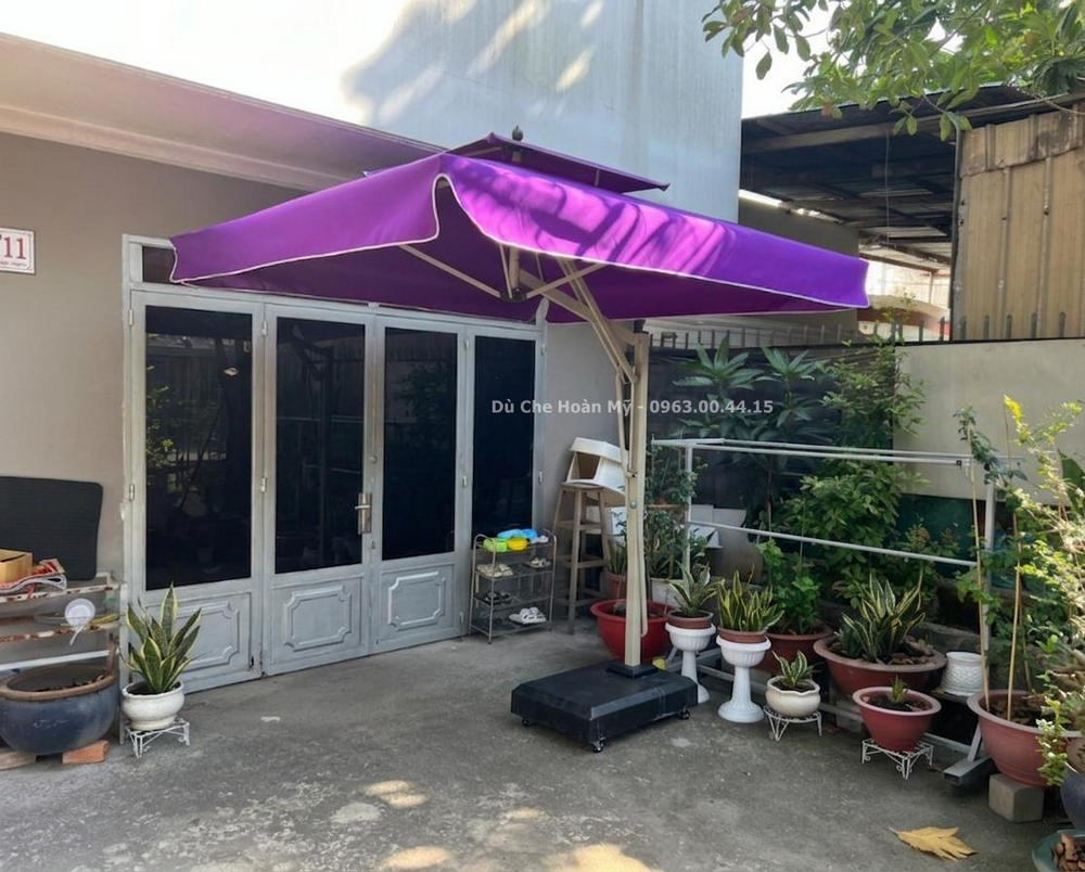 dù lệch tâm vuông 2 tầng 3m